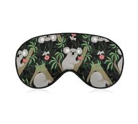 Antifaz para dormir con correa ajustable, antifaz elástico para dormir, unisex, cómoda máscara para dormir para viajes en avión, yoga, siesta, compatible con lindo koala de dibujos animados