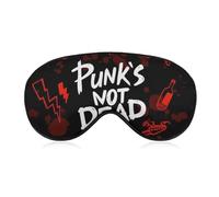 Antifaz para dormir con correa ajustable, antifaz elástico para dormir, unisex, cómoda máscara para dormir para avión, viajes, yoga, siesta, compatible con punk rock, calavera, punks, palabras muertas