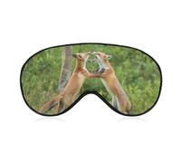 Antifaz para dormir con correa ajustable, cómoda y suave para dormir, con diseño de zorro rojo, para jugar, morder, rascar, para dormir, antifaz que bloquea la luz