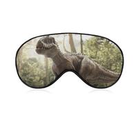 Antifaz para dormir con correa ajustable, diseño de dinosaurio, tiranosaurio Rex en la selva, cómodo y suave, ayuda para dormir, antifaz que bloquea la luz