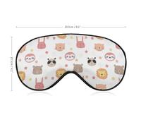 Antifaz para dormir con correa ajustable, diseño de oso oso y perezoso con diseño de panda, conejo, gato, león, oso, perezoso, cómodo antifaz para dormir, antifaz que bloquea la luz
