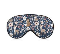 Antifaz para dormir con correa ajustable, diseño de zorro, ciervo, conejo, flores cervatillo, cómodo y suave, ayuda para dormir, antifaz que bloquea la luz