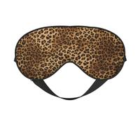 Antifaz para dormir con diseño abstracto de leopardo marrón, suave y cómodo, antifaz opaco, ideal para descansar profundamente, viajar, siesta y meditar.