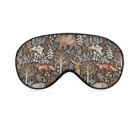 Antifaz para dormir con diseño de animales del bosque, ciervos, zorros, osos, con correa ajustable, cómodo y suave, ayuda para dormir, antifaz que bloquea la luz