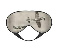 Antifaz para dormir con diseño de avión de la Segunda Guerra Mundial, cómodo para dormir, bloqueo de luz, con correa ajustable