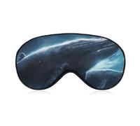 Antifaz para dormir con diseño de ballenas que viajan en el espacio, antifaz suave y cómoda con correa ajustable, para hombres y mujeres, trabajo, viajes
