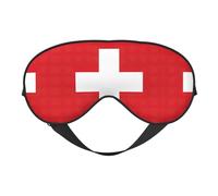 Antifaz para dormir con diseño de bandera suiza que bloquea la luz, cubierta suave y transpirable, para dormir, viajes, siesta en casa