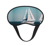 Antifaz para dormir con diseño de barco de velero, con estampado de paisaje, comodidad total, juego de dormir, antifaz para dormir para mujeres y hombres, viajes, yoga