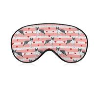 Antifaz para dormir con diseño de bulldog francés Boston Terrier, para hombres, mujeres, adolescentes, niños, para dormir por la noche, comodidad para viajes, yoga, siesta