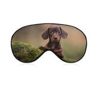 Antifaz para dormir con diseño de conejo en miniatura marrón con correa ajustable, cómodo y suave, ayuda para dormir, antifaz que bloquea la luz