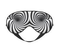 Antifaz para dormir con diseño de espiral, sedoso, ilusión óptica, impresión GIF, cubierta de ojos de satén suave, elástica, para mujeres y hombres, para viajes y siesta, estrellas nocturnas