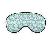 Antifaz para dormir con diseño de estrella de mar náutica, conchas marinas, para hombres, mujeres, adolescentes, niños, para dormir por la noche, comodidad para viajes, yoga, siesta