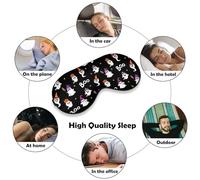 Antifaz para dormir con diseño de fantasmas con correa ajustable, cómoda y suave, ayuda para dormir, antifaz que bloquea la luz