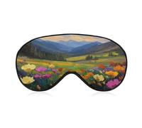 Antifaz para dormir con diseño de flores silvestres de montaña para mujeres y hombres, correa ajustable, cubierta de ojos vendados, para viajes, yoga, siesta, trabajo