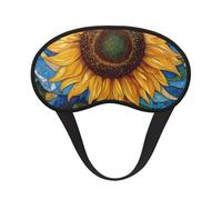 Antifaz para dormir con diseño de girasol de cristal, antifaz suave y ajustable para bloqueo completo de luz, sueño profundo, viajes y relajación