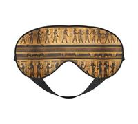 Antifaz para dormir con diseño de jeroglíficos egipcios que bloquea la luz, suave y transpirable, para dormir, viajes, siesta en casa