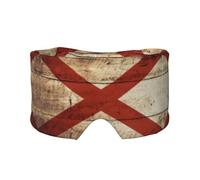 Antifaz para dormir con diseño de la bandera del estado de Alabama en grano de madera vieja, bloquea la luz, suave y cómoda, con diadema de pasta ajustable