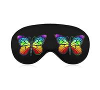 Antifaz para dormir con diseño de mariposa monarca, antifaz portátil suave con los ojos vendados, con correa ajustable para hombres y mujeres
