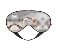 Antifaz para dormir con diseño de mármol blanco y oro rosa que bloquea la luz, suave y transpirable, para dormir, viajes, siesta en casa