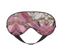 Antifaz para dormir con diseño de mármol rosa y blanco que bloquea la luz, suave y transpirable, para dormir, viajes, siesta en casa