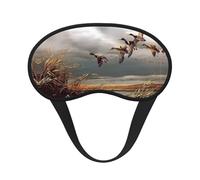 Antifaz para dormir con diseño de patos silvestres voladores, cómodo y bloqueador de luz, perfecto para viajes, meditación y camping
