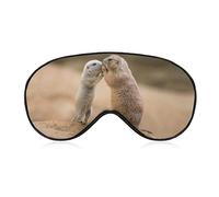 Antifaz para dormir con diseño de perro de la pradera para hombres, mujeres, adolescentes y niños, para dormir por la noche, comodidad para viajes, yoga, siesta