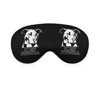 Antifaz para dormir con diseño de Pitbull, con texto en inglés "I Love Me Pitbull, cómodo cubreojos, para viajar"