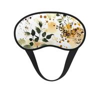 Antifaz para dormir con diseño de plantas, suave y ajustable para bloquear la luz completa, sueño profundo, viajes y relajación