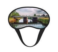 Antifaz para dormir con diseño de puente paisajístico de los Países Bajos para mujeres, niñas y hombres, antifaz suave y cómoda con correa ajustable, opaca, para viajes, yoga, siesta, trabajo