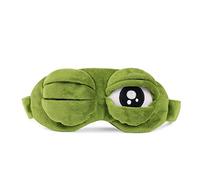 Antifaz para dormir con diseño de rana de dibujos animados, felpa súper suave, bloqueo de luz para niños, niñas y adultos, perfecto para viajes, sueño diario