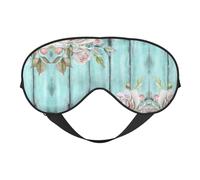 Antifaz para dormir con diseño floral de puerta de granero, antifaz para dormir, correa totalmente ajustable para mujeres y hombres