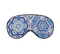 Antifaz para dormir con diseño floral turco azul malvado para hombres, mujeres, adolescentes, niños, para dormir por la noche, comodidad para viajes, yoga, siesta