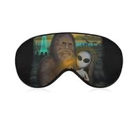 Antifaz para dormir con estampado de Aliens And Bigfoot con los ojos vendados, cómodo antifaz para dormir para viajes