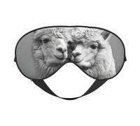 Antifaz para dormir con estampado de alpacas con texto en inglés "I Love Alpacas", bloquea la luz, vendas a la moda para mujeres y hombres, avión o siesta