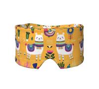 Antifaz para dormir con estampado de animales de alpaca, suave y agradable a la piel, antifaz para dormir con bloqueo de luz para viajes, yoga y siesta