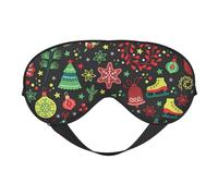 Antifaz para dormir con estampado de árbol de Navidad que bloquea la luz, vendas a la moda para mujeres y hombres, avión o siesta de viaje