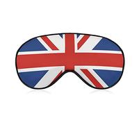 Antifaz para dormir con estampado de bandera de Reino Unido Union Jack, suave con los ojos vendados y correa ajustable, parasol nocturno para siesta de viaje, talla para hombres y mujeres