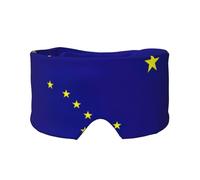 Antifaz para dormir con estampado de bandera del estado de Alaska, suave y agradable a la piel, antifaz para dormir con bloqueo de luz para viajes, yoga y siesta
