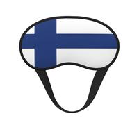 Antifaz para dormir con estampado de bandera finlandesa para personas que duermen de lado, bonita máscara opaca para el hogar o viajes