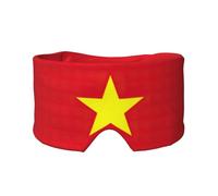 Antifaz para dormir con estampado de bandera vietnamita, bloquea la luz, suave y cómodo, con diadema de pasta ajustable