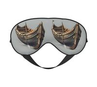 Antifaz para dormir con estampado de barcos vikingos, suave y transpirable, para viajes, trabajo por turnos y meditación