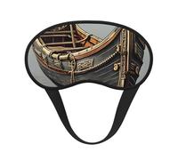 Antifaz para dormir con estampado de barcos vikingos vikingos para personas que duermen de lado, máscara opaca en forma de copa, para hombres y mujeres