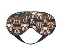 Antifaz para dormir con estampado de bulldog inglés para mujeres y hombres, cómodo antifaz para viajar, siesta y dormir