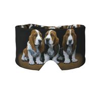 Antifaz para dormir con estampado de cachorros de Basset Hound con cubierta suave y agradable a la piel, antifaz para dormir con bloqueo de luz para viajes, yoga y siesta