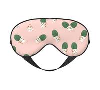 Antifaz para dormir con estampado de cactus con correa ajustable suave para viajes en avión, relajarse, yoga, siesta y meditación