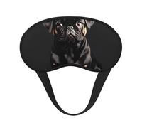 Antifaz para dormir con estampado de carlino negro, tamaño estándar 2_00x, cómodo soporte para dormir para hombres y mujeres, máscara de yoga y meditación