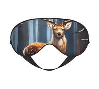 Antifaz para dormir con estampado de ciervo que bloquea la luz, vendas a la moda para mujeres y hombres, avión o siesta de viaje