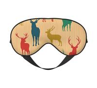 Antifaz para dormir con estampado de ciervos que bloquea la luz, vendas de moda para mujeres y hombres, avión o siesta de viaje