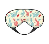 Antifaz para dormir con estampado de conejo mago que bloquea la luz, vendas de moda para mujeres y hombres, avión, siesta de viaje