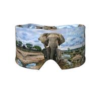 Antifaz para dormir con estampado de elefante, animales salvajes africanos, suaves y agradables a la piel, antifaz para dormir con bloqueo de luz para viajes, yoga y siesta